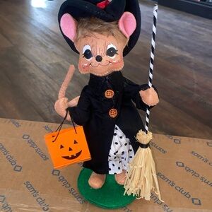 Annalee Black and Orange Mouse Witch Costume